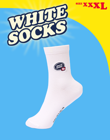 White Socks 10cent Unisex [SIZE M]
